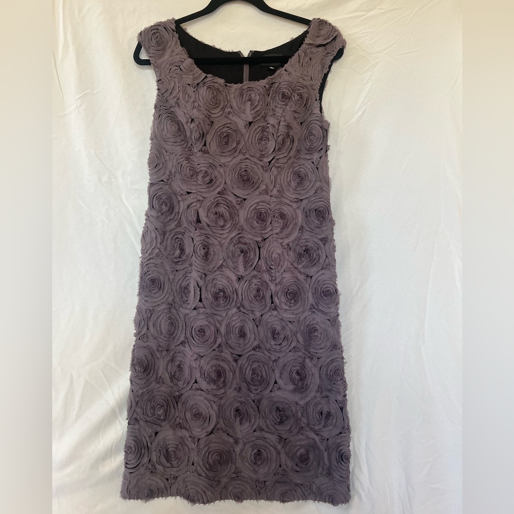 Elegant Floral Textured Dress in Purple